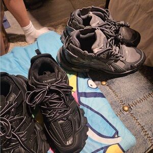 Balenciaga Dual-Tone Black and Gray Sneakers
